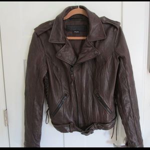 True Religion Leather Jacket Large Woman